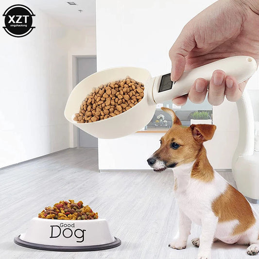 Pet Food Measuring Scoop Electronic Dog Cat Food Measuring Cup Digital Spoon Scale Kitchen Food Scale with LED Display 