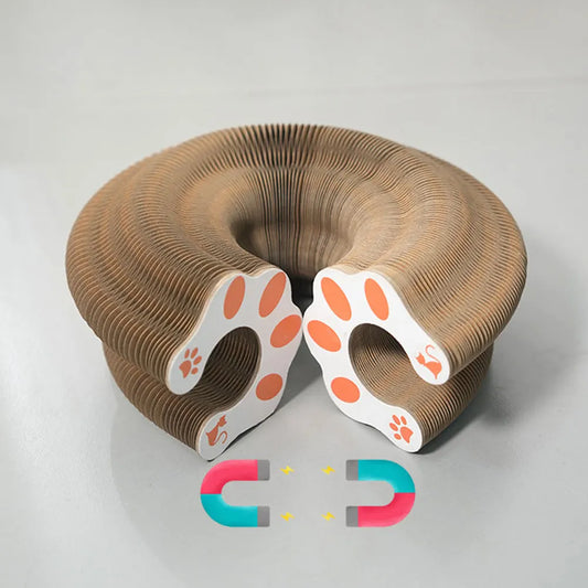 Magic Organ Cat Scratching Board Cat Interactive Toys Foldable Cat Scratching Post Ball Track Cat Grinding Claw Scratching Board