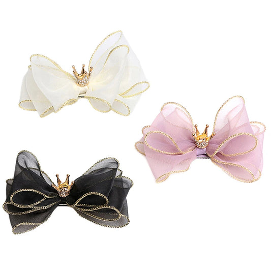 Pet Accessories Three-Dimensional Bow Hairpin Crown for All Cats Dog Bow Hairpin Headdress Dog Bows Dog Hair Bows Dog Headdress