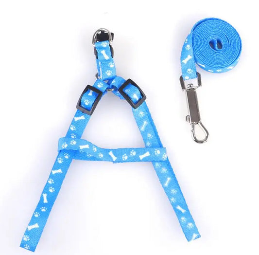 Adjustable Cat Nylon Collar Harness Leash