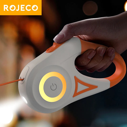 5M Automatic Retractable Dog Leash LED