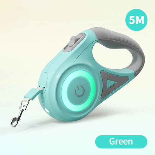 5M Automatic Retractable Dog Leash LED