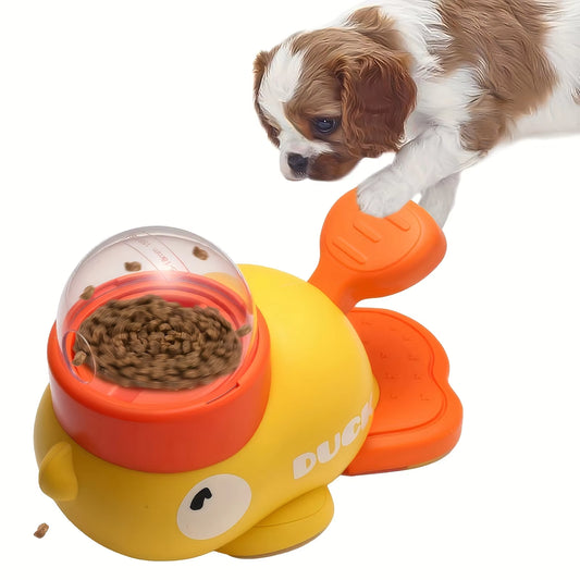 Interactive Duck Dog Food Dispenser Toy